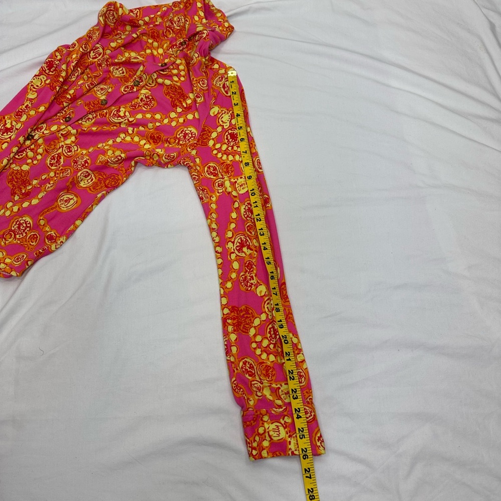 Lilly Pulitzer Pink Button Up Blouse Size S - Picture 7 of 7
